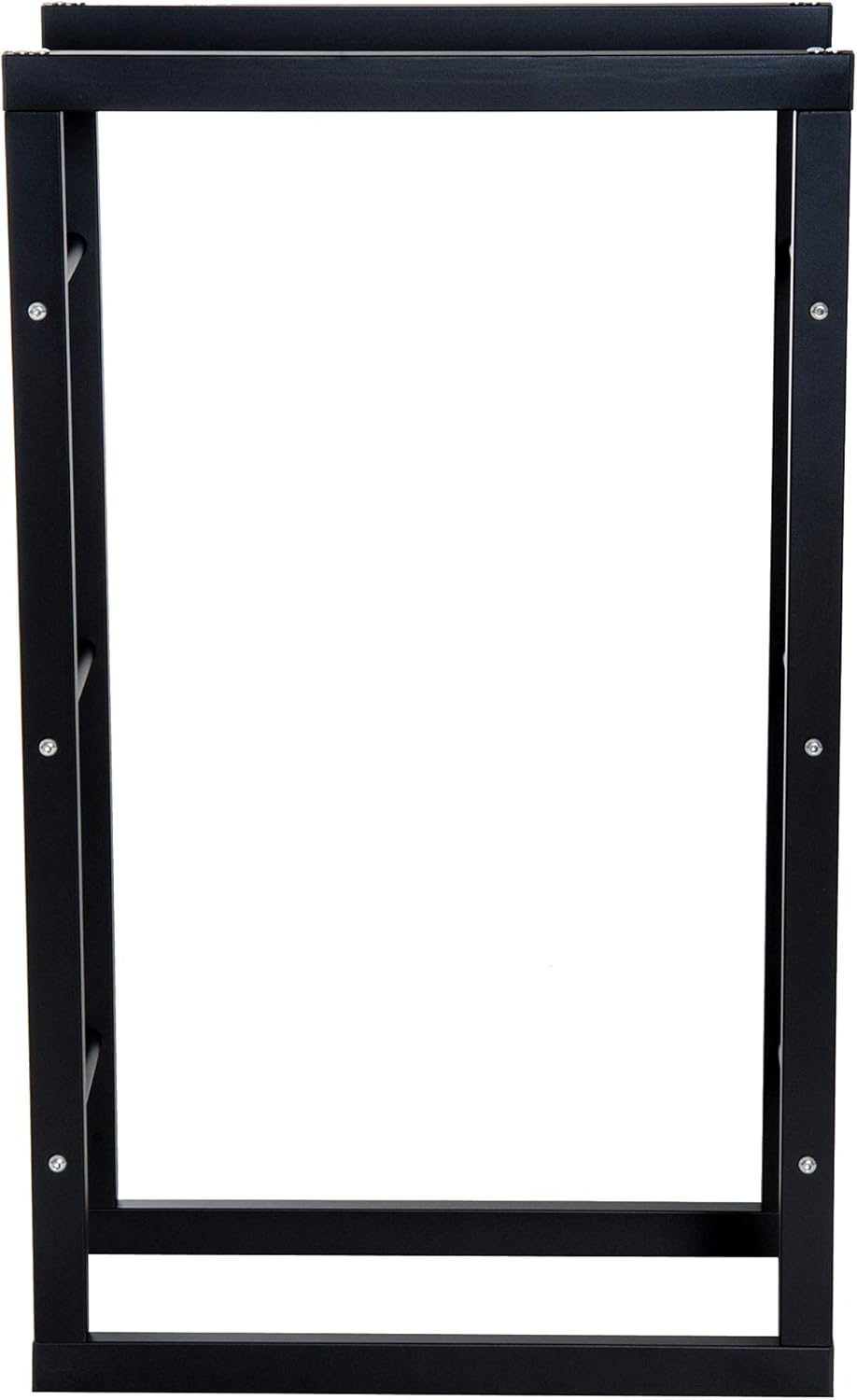 HOMCOM Kaminholzständer Kaminholzablage Feuerholzregal Kaminholzhalter 100kg Stahl Schwarz L60 x B25