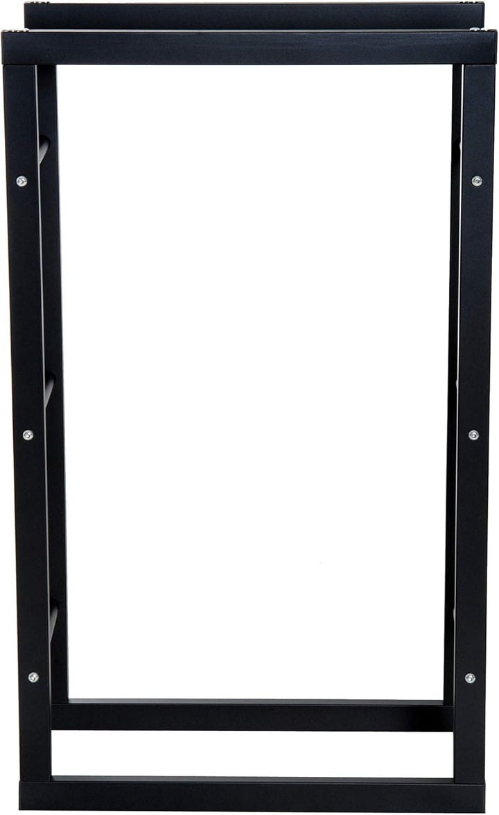 HOMCOM Kaminholzständer Kaminholzablage Feuerholzregal Kaminholzhalter 100kg Stahl Schwarz L60 x B25