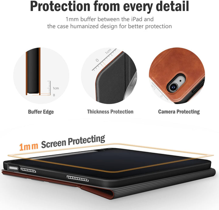 Antbox Hülle für iPad 10 Generation 2022 10,9 Zoll mit stifthalter Apple Pencil Halter Auto Schlaf/W