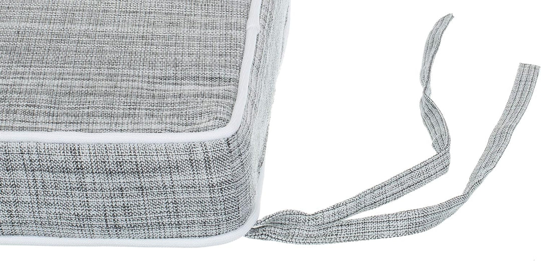 Brandsseller Outdoor Garten Sitzkissen Auflagen Kissen mit Paspel - Leinenoptik Uni - Schmutz- und W