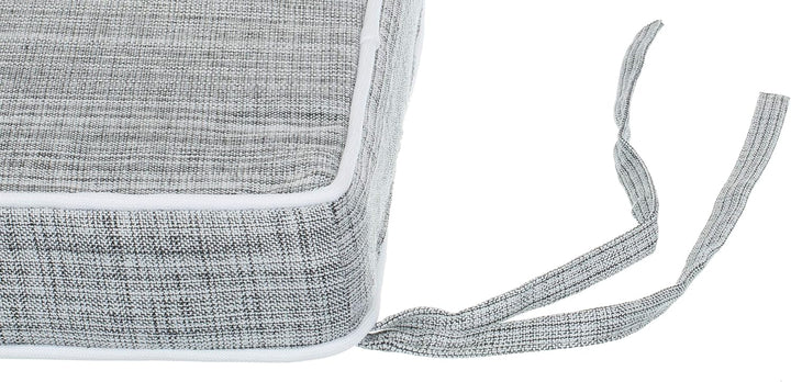 Brandsseller Outdoor Garten Sitzkissen Auflagen Kissen mit Paspel - Leinenoptik Uni - Schmutz- und W