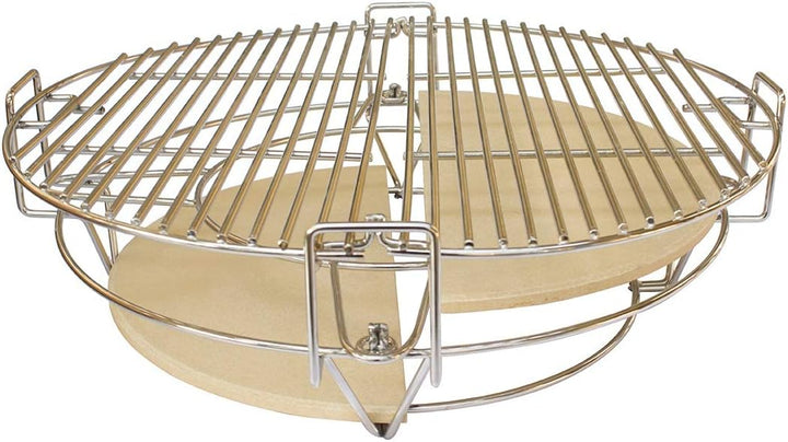 YNNI KAMADO TQDC23 58,4 cm Teilung und Conquer komplett 6-teilig mit Topflappen Kamado Grill Univers