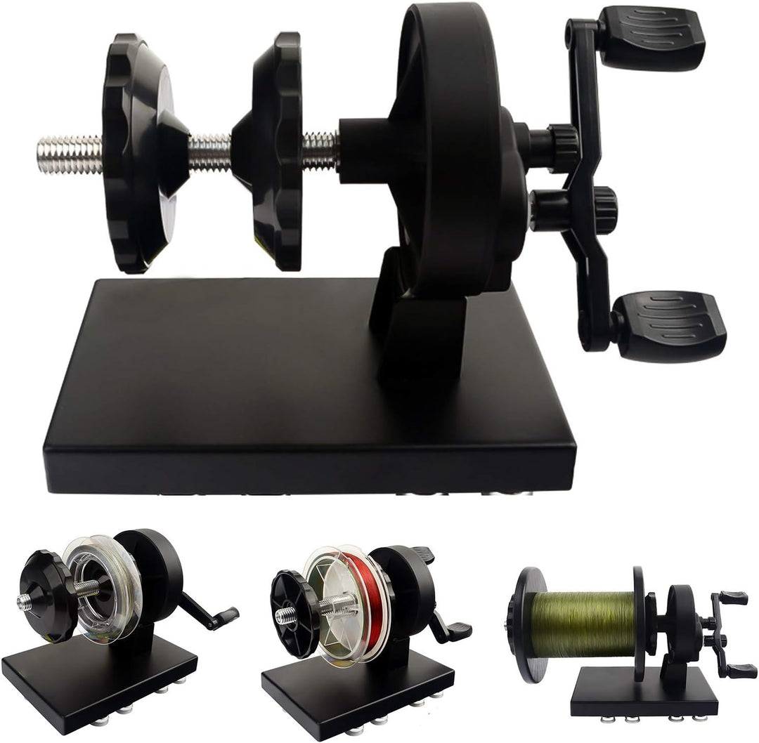 Angelschnurwickler, Tragbare Spinnrolle Angelschnur-Aufwickelmaschine Mit Saugnapf Schwarz, Schwarz