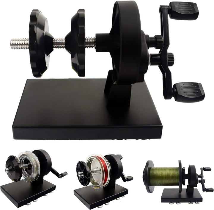 Angelschnurwickler, Tragbare Spinnrolle Angelschnur-Aufwickelmaschine Mit Saugnapf Schwarz, Schwarz