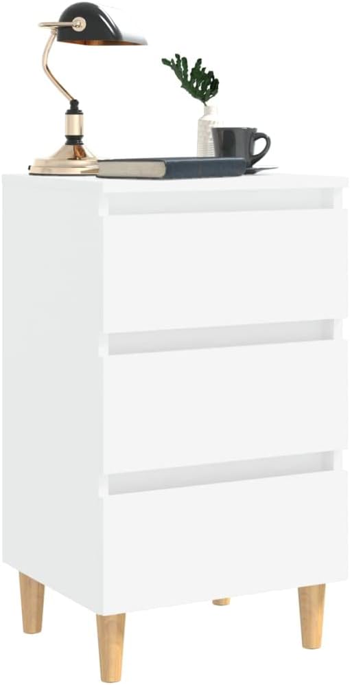 FIRBNUS Bedside Table Nachtkonsole Beistelltisch mit Stauraum Night Stand Nachttisch mit Massivholz-