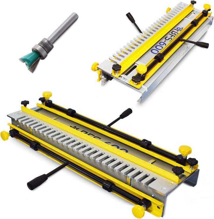 BAMATO Zinkenfrässchablone 600mm / BFS-600 inkl. 1x Fräser und ½“ Schablone