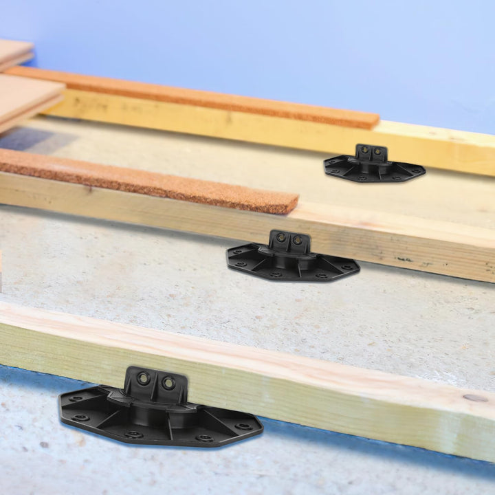 Ansobea 100 Stück Stelzlager höhenverstellbar 18-30mm,Tragfähigkeit von 600kg,sind perfekt für WPC-