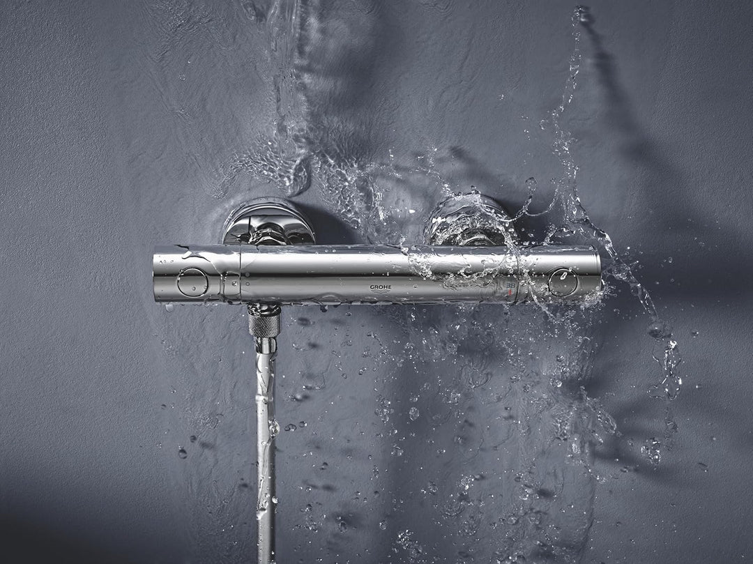 GROHE Precision Get - Thermostat- Brausebatterie (wassersparend, ergonomischer Metallgriff, Sicherhe