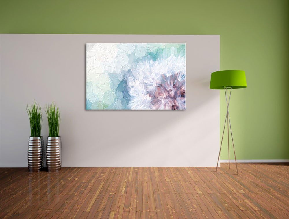 Pixxprint Zauberhafte Pusteblume als Leinwandbild/Grösse: 100x70 / Wandbild/Kunstdruck/fertig bespan