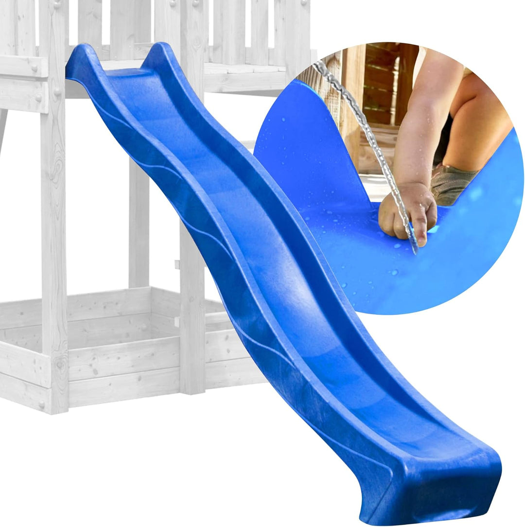 Demmelhuber Rutsche WATERSLIDE 2,90 m mit Wasseranschluss für Spielturm Wellenrutsche Gartenrutsche