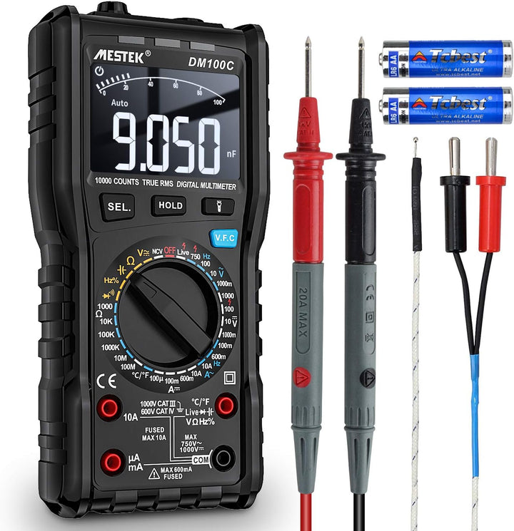 Digital Multimeter Spannungsprüfer AC DC Strommessgerät Stromzähler MESTEK Auto/Manueller Bereich Tr