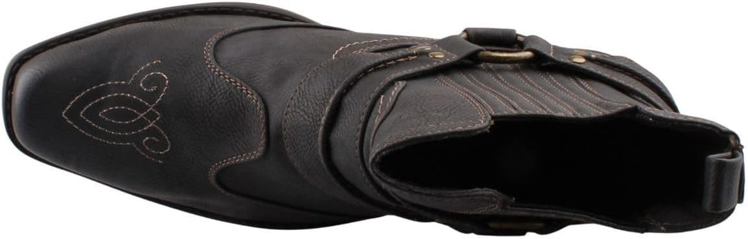 MUSTANG Herren Western Stiefelette Cowboystiefel 46 EU Grau Graphit, 46 EU Grau Graphit