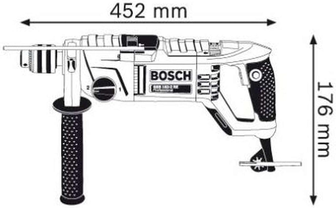 Bosch Professional Schlagbohrmaschine GSB 162-2 RE (inkl. Zusatzhandgriff, Tiefenanschlag, Zahnkranz