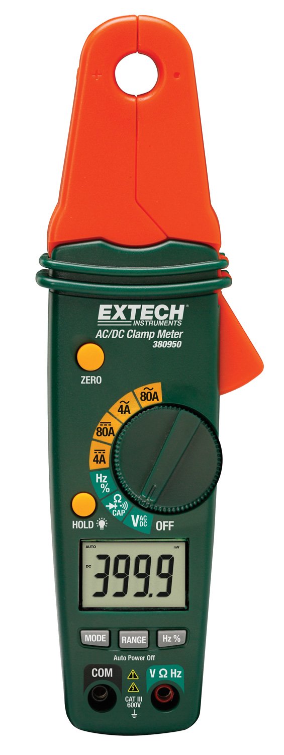 Extech 80A Mini AC/DC Stommesszange, 1 Stück, 380950 380950 Meter, 380950 Meter