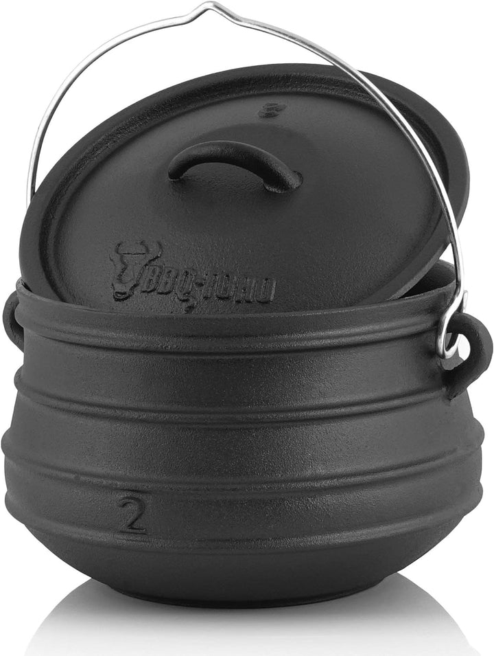 BBQ-Toro Potjie l Gusseisen Hexenkessel (Potjie #2 (ca. 6 Liter), ohne Füsse) Guss Kochtopf l Südafr