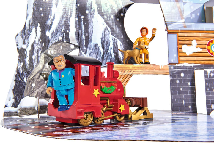 Simba 109251037 - Feuerwehrmann Sam Adventskalen/ Mit grosser Spielszenerie / Mit Weihnachtsgeschich