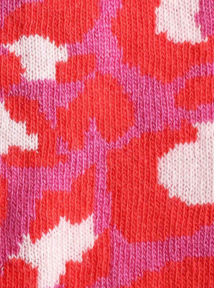 Zwillingsherz Slouch-Beanie-Mütze im Leo Designe mit Kaschmir - Hochwertige Strickmütze für Damen Mä