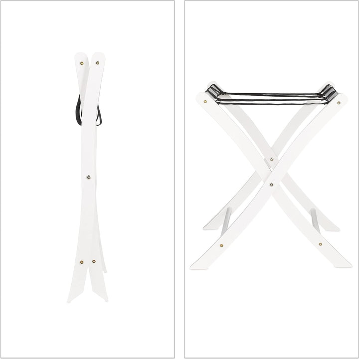 Relaxdays Kofferständer Holz, klappbar, Gepäckablage, Kofferaufbewahrung, für Reisegepäck, HxBxT: 52