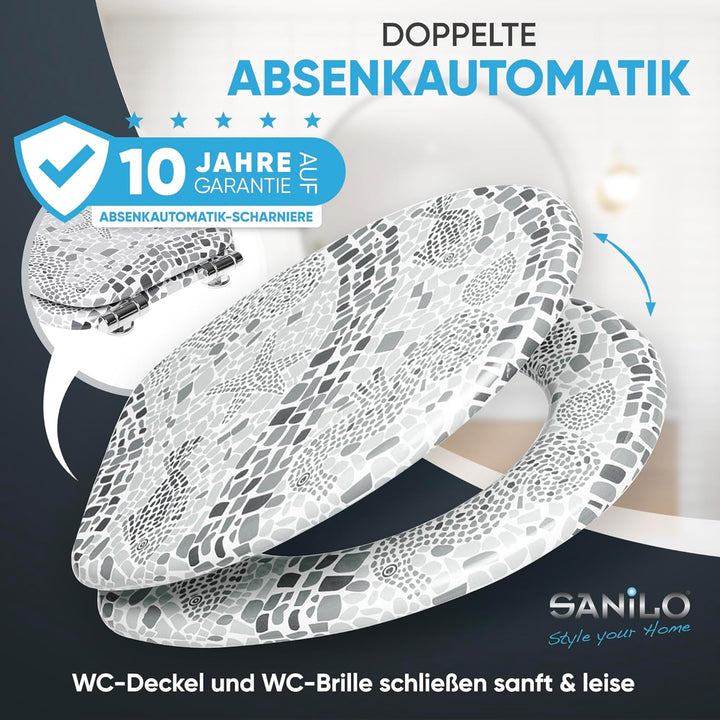 Sanilo WC Sitz mit Absenkautomatik, viele schöne Toilettendeckel zur Auswahl, hochwertige und stabil