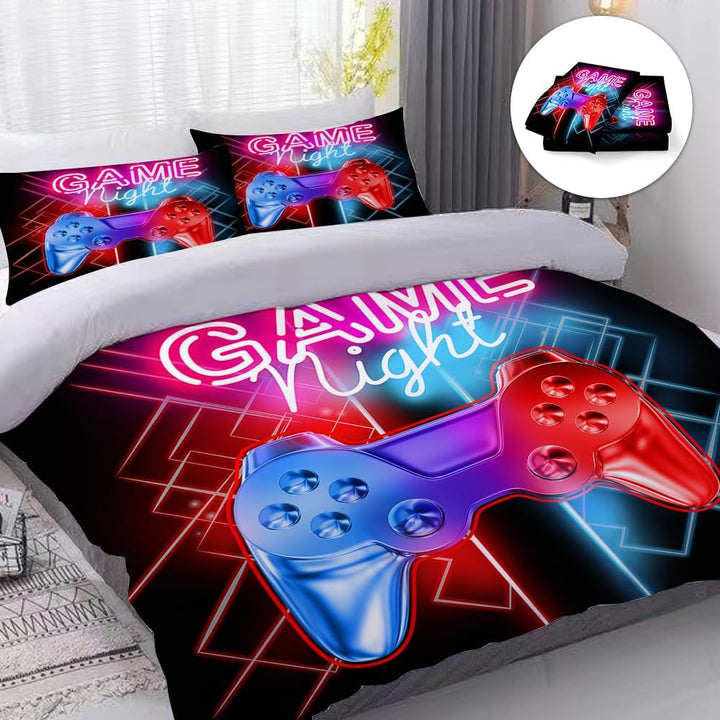 LLTTEER Gamepad Bettwäsche Set Jungen Gamer Bettbezug Set Jungen Gamepad Bettwäsche Set 3D Effekt Ga