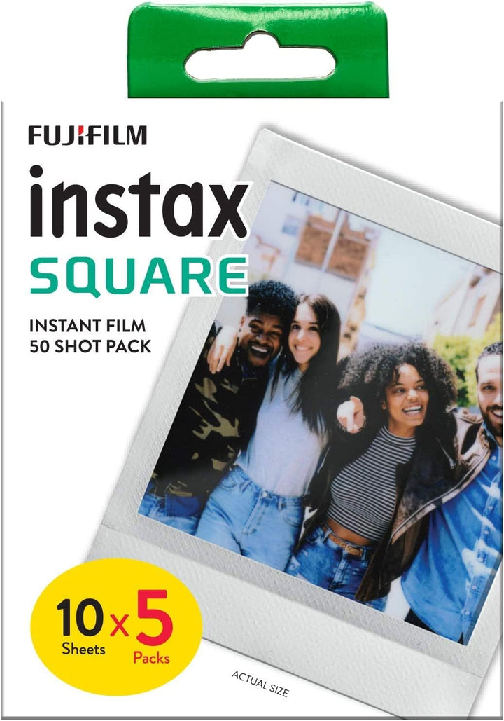 instax Square Link Smartphone Printer, Ash White Square Film, 5'er Pack (5x10 Aufnahmen) Ash White B