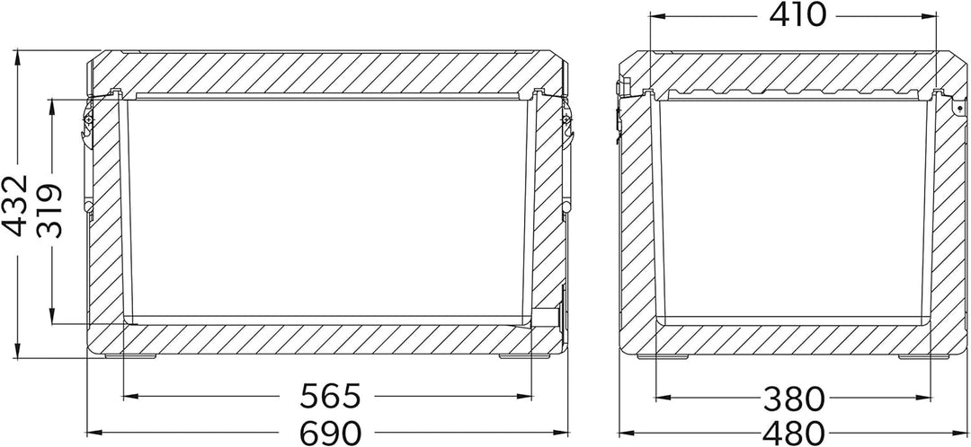 DOMETIC Cool-Ice CI 70, tragbare Passiv-Kühlbox / Eisbox, 71 Liter, für Auto, Lkw, Boot oder Camping