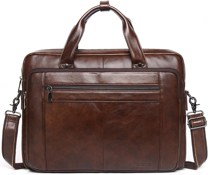 BAIGIO Herren Aktentasche Leder Laptoptasche Business Handtasche Gross Umhängetasche Vintage Lederta