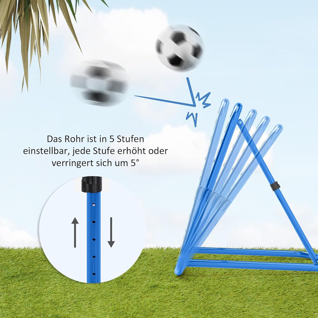 HOMCOM Rebounder für Fussball, klappbar Fussball Rebounder 63 x 63 cm Verstellbar Fussballtor Kicker