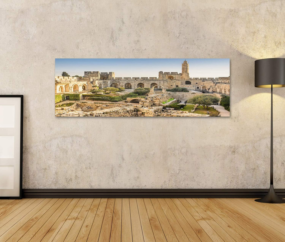 Bild Bilder auf Leinwand Jerusalem, Israel am Turm Davids. Wandbild, Poster, Leinwandbild QNP 120x40