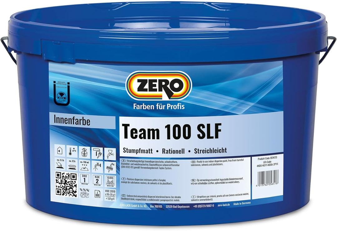 Zero Team 100 weiss 5l Wandfarbe Innenfarbe Wohnraumfarbe