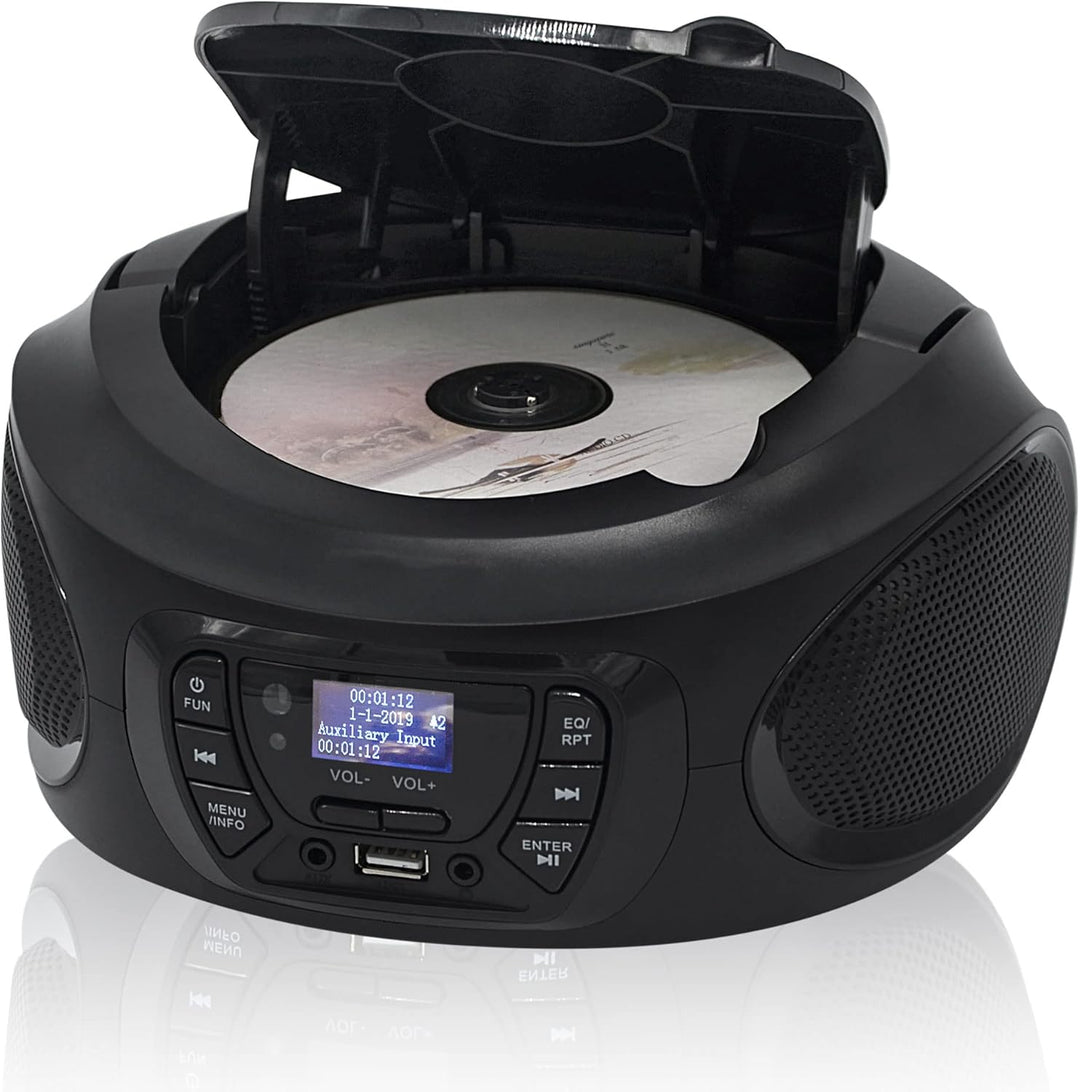 Roadstar CDR-375D+/BK Tragbares Radio CD Player, Spieler CD-MP3, CD-R, CD-RW, Radio DAB/DAB+ / FM, U