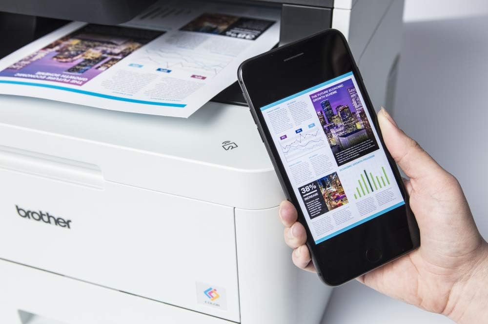 Brother MFCL3770CDWG1 4-in-1 Farb-Multifunktionsgerät Weiss 24 Seiten/Min. WLAN, LAN, Duplex-ADF, MF