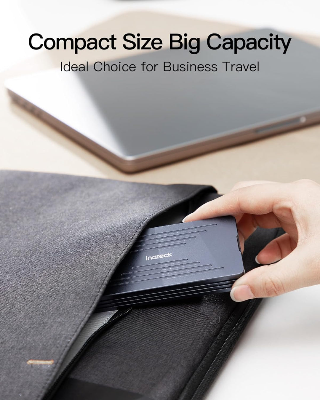 Inateck 40Gbps M.2 NVMe SSD-Gehäuse, Aluminium Festplattengehäuse, USB4.0/Thunderbolt 4, werkzeuglos