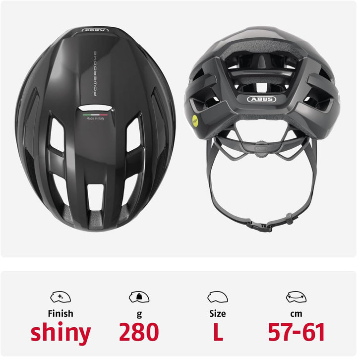 ABUS Rennradhelm PowerDome MIPS - leichter Fahrradhelm mit cleverem Belüftungssystem und Aufprallsch