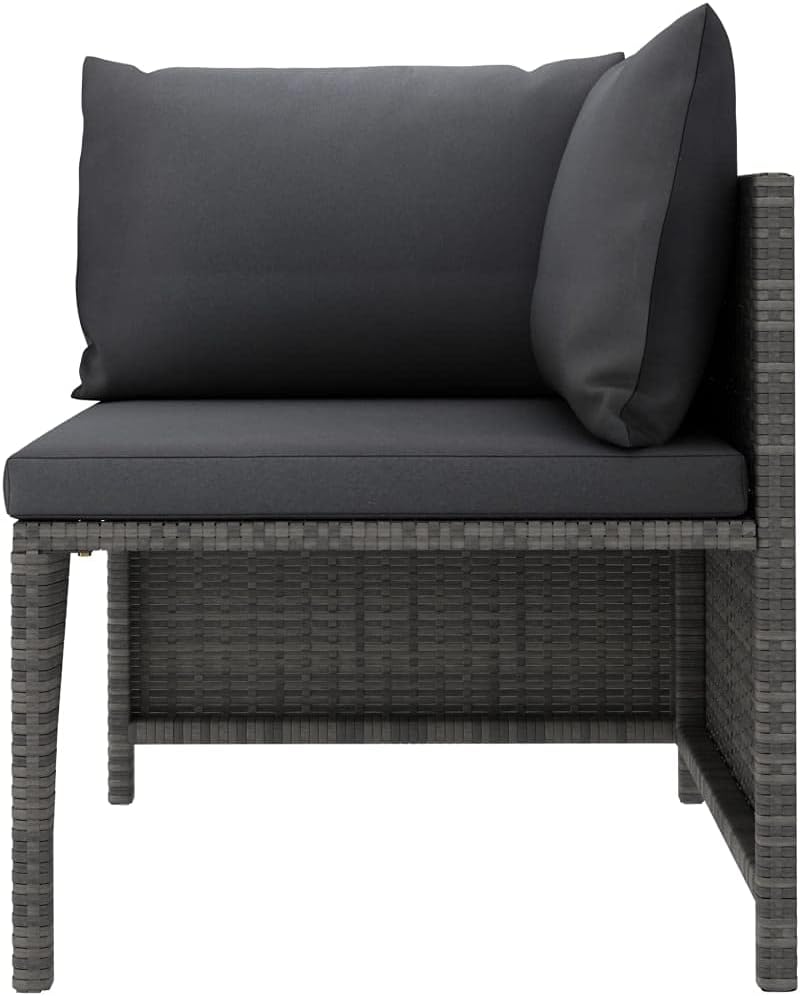 vidaXL Gartenmöbel 3-TLG. mit Kissen Mittelsofa Ecksofa Sofa Lounge Gartenset Gartensofa Garten Garn