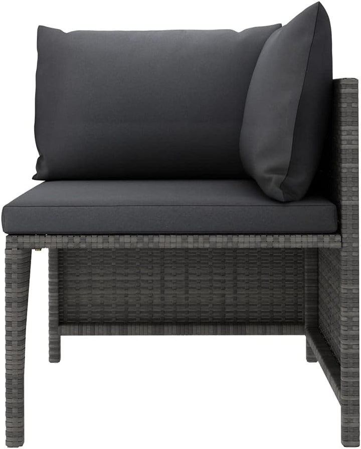 vidaXL Gartenmöbel 3-TLG. mit Kissen Mittelsofa Ecksofa Sofa Lounge Gartenset Gartensofa Garten Garn