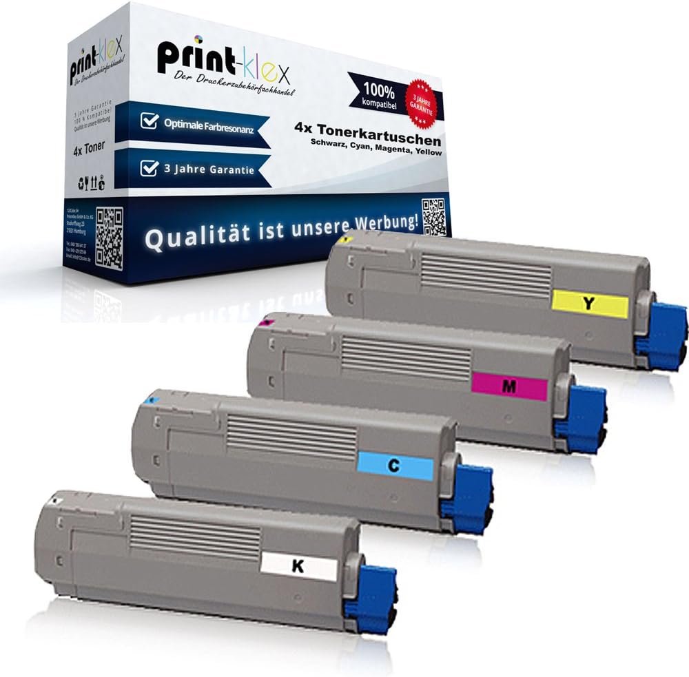 4X Print-Klex Tonerkartuschen kompatibel für Oki C-831Series C-831 N C-831 DN C-831 DM C-831 CDTN C-