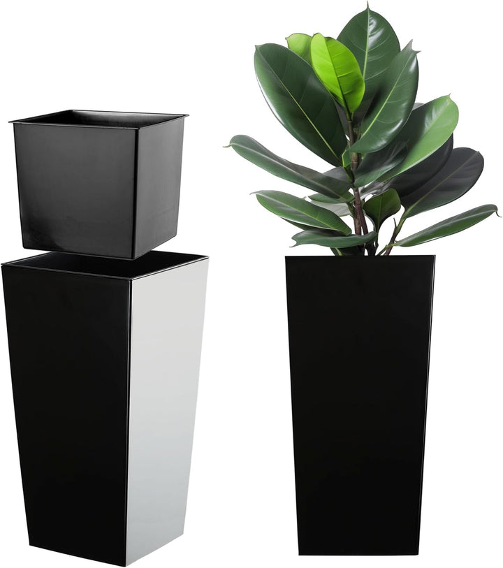 KADAX Blumentopf, Blumenkübel aus Kunststoff, Pflanzkübel für Blumen, Innen- und Aussenbereich, Gart