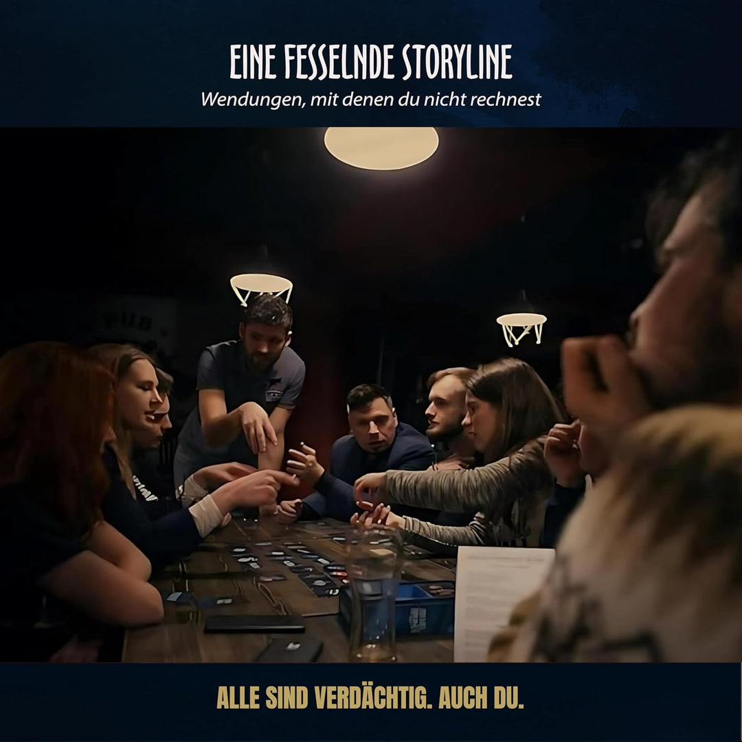 BORGOS Ghost Letters – Murder Mystery Detektivspiel mit geheimen Rollen | Gesellschaftsspiel | Krimi