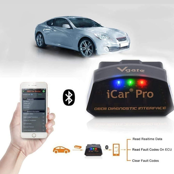 Vgate iCar Pro Bluetooth 4.0 (BLE) OBD2 OBDII Error Code Reader Car Check Engine Light with ELM327 A