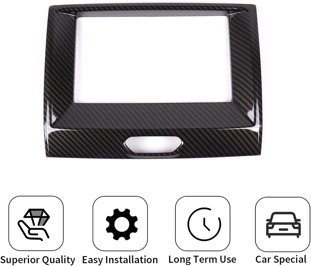 Carobon Glasfaser Stil ABS Navigation GPS Panel Dekoration Rahmen für Ford Ranger Everest Endeavor 2