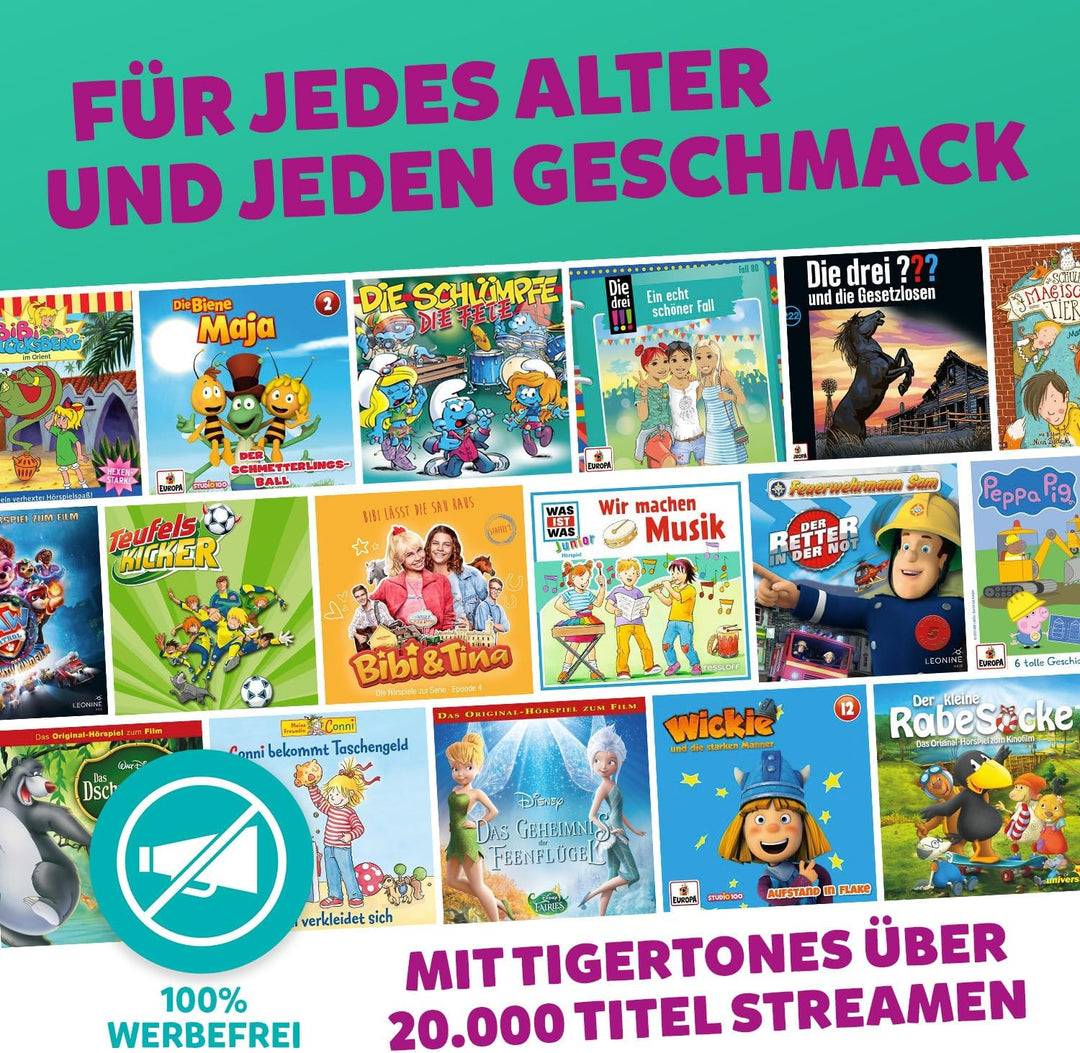 tigermedia tigerbox Touch Plus grün mit extra Langer Akkulaufzeit und Bluetooth Kopfhöreranschluss,