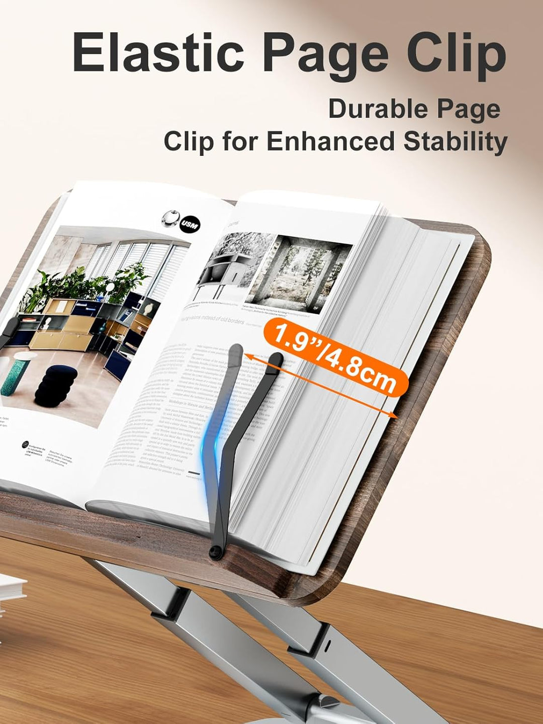 Tounee Buchständer, Teleskop-Buchhalterständer, höhenverstellbar, ausziehbares Design, ergonomischer