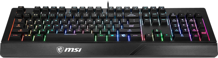 MSI Vigor GK20 DE Gaming Tastatur (kabelgebunden, Membrane Switch, QWERTZ Layout, schwarz, ) ohne Ma