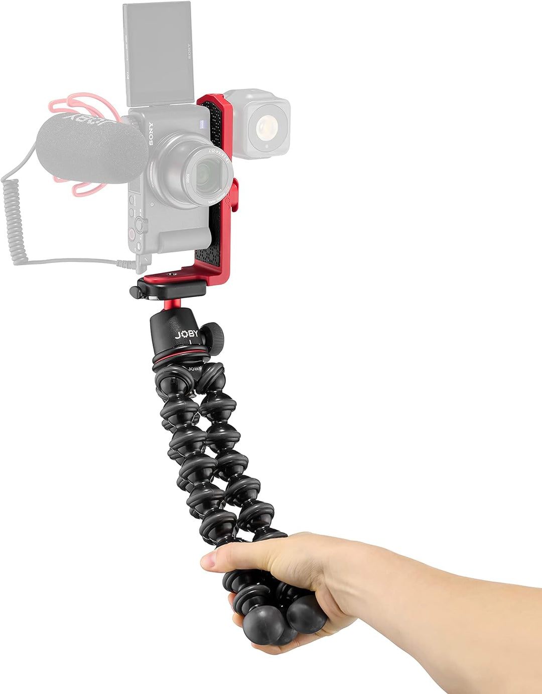 JOBY GorillaPod 3K Vert Kit, Kompaktes, flexibles 3K-Stativ und 3K-Kugelkopf mit vertikaler L-Halter