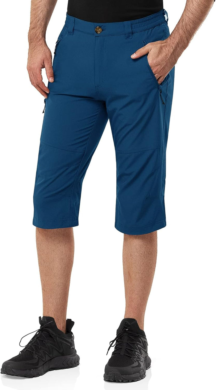 33,000ft Herren 3/4 Hose Cargo Shorts Kurze Wanderhose Stretch Leichte Radhose Sommer Capri Dreivier