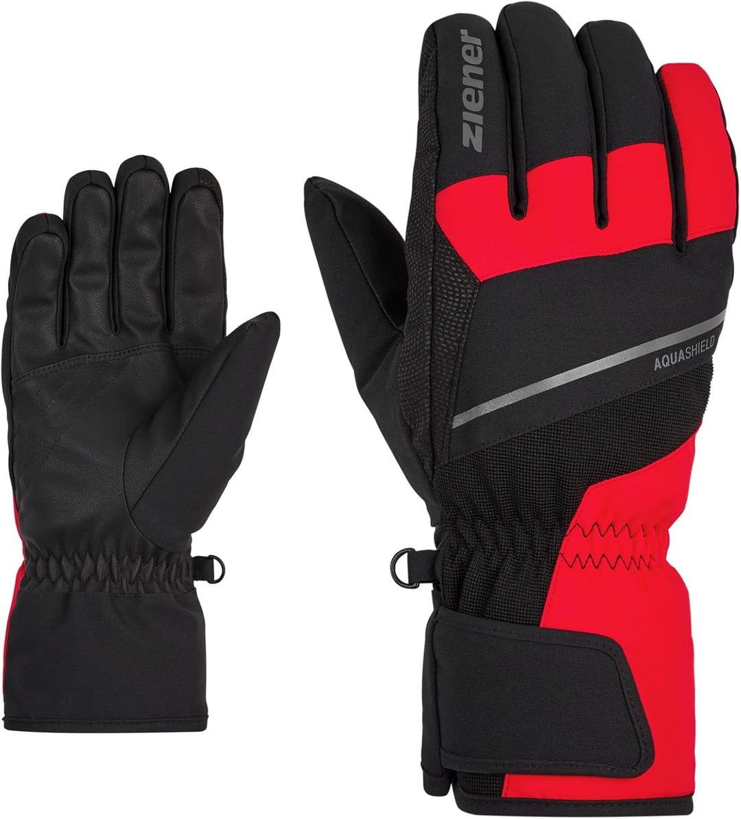 Ziener Herren Gezim Ski-Handschuhe/Wintersport | wasserdicht, atmungsaktiv 7.5 red, 7.5 red