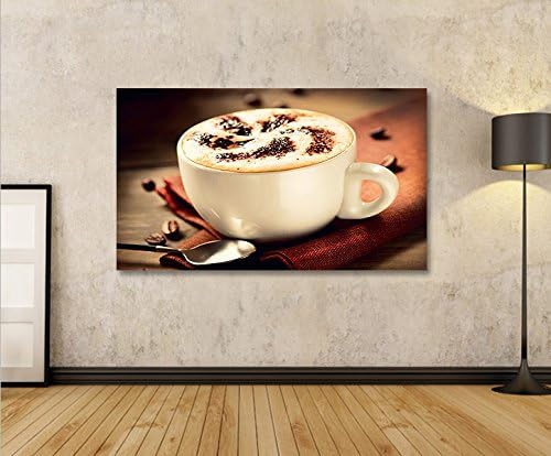 islandburner Bild Bilder auf Leinwand Cappuccino V2 Kaffee Küche 1p XXL Poster Leinwandbild Wandbild
