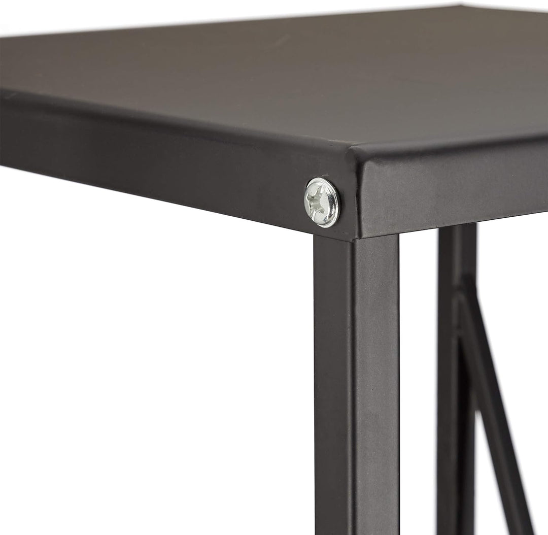 Relaxdays Kaminholzregal aus Stahl, pulverbeschichtetes Brennholzregal, Kaminholzständer HBT 111x34x