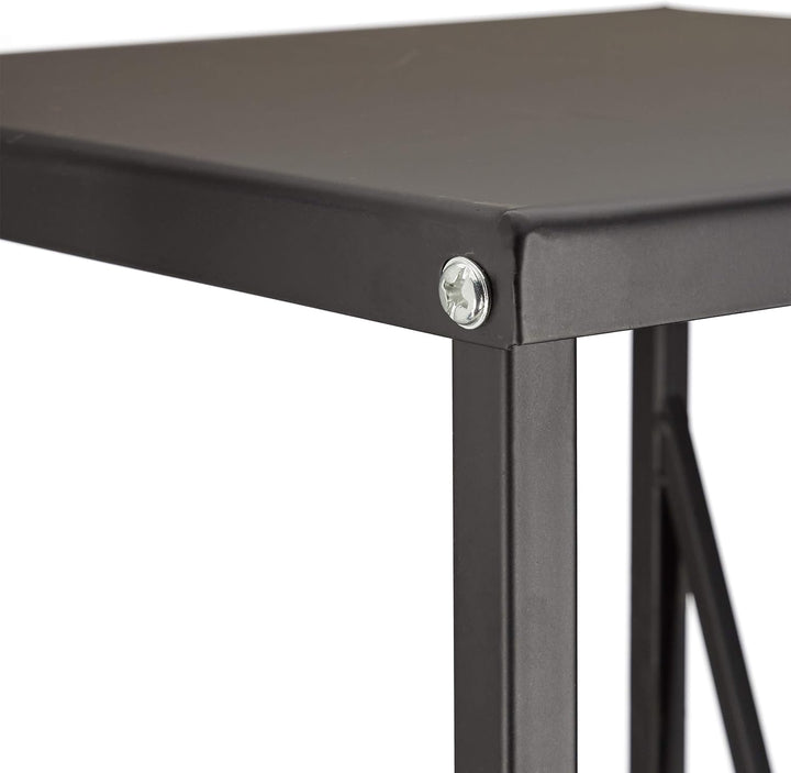 Relaxdays Kaminholzregal aus Stahl, pulverbeschichtetes Brennholzregal, Kaminholzständer HBT 111x34x